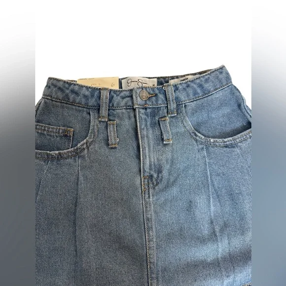 Camila pleated Jessica Simpson girls denim skirt size 6 new - Picture 2 of 5